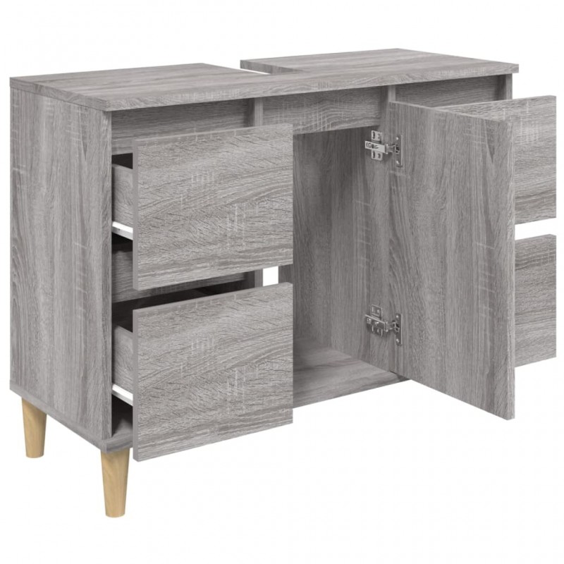 Sink Cabinet Grey Sonoma 80x33x60 cm Engineered Wood Sink Cabinet Grey Sonoma 80x33x60 cm Engineered Wood