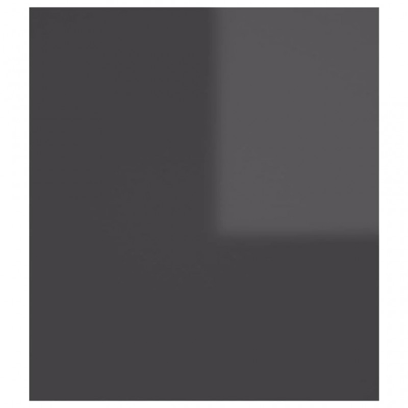 Side Table High Gloss Grey 60x40x45 cm Engineered Wood Side Table High Gloss Grey 60x40x45 cm Engineered Wood