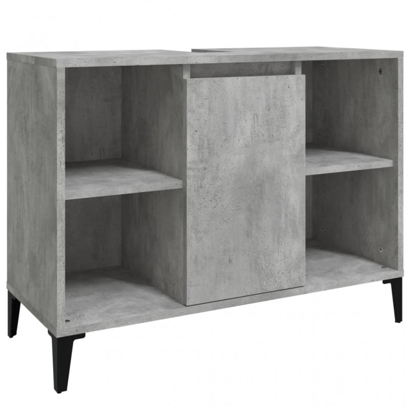 Sink Cabinet Concrete Grey 80x33x60 cm Engineered Wood Sink Cabinet Concrete Grey 80x33x60 cm Engineered Wood