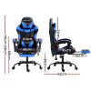 Artiss Gaming Office Chair Recliner Footrest Blue