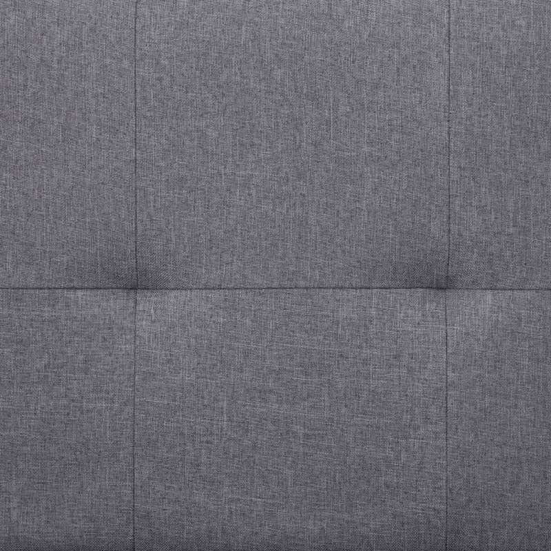 Sofa Bed with Two Pillows Light Grey Polyester Sofa Bed with Two Pillows Light Grey Polyester