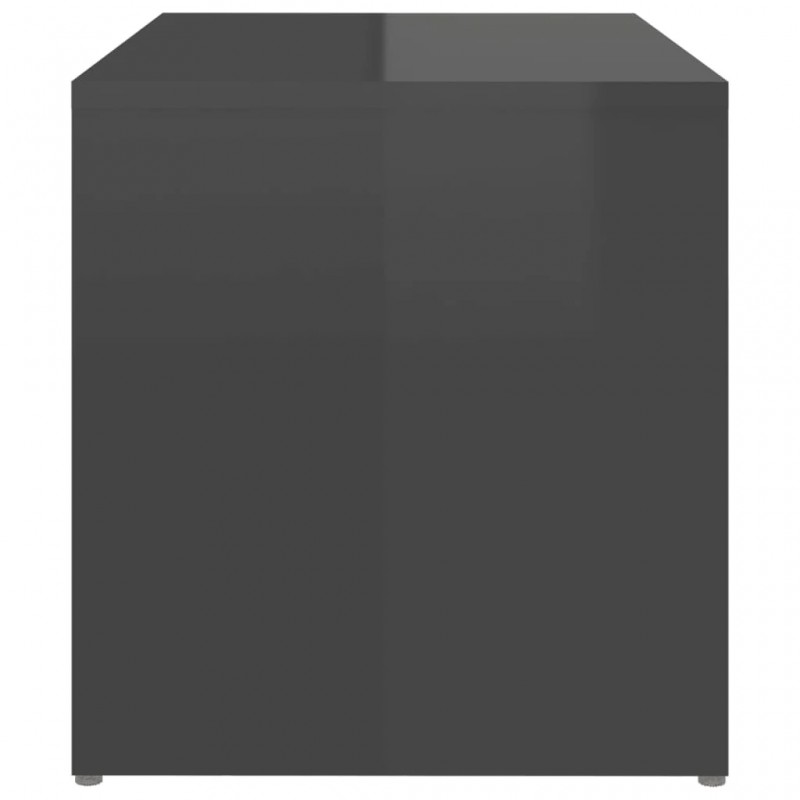 Side Table High Gloss Grey 59x36x38 cm Engineered Wood Side Table High Gloss Grey 59x36x38 cm Engineered Wood
