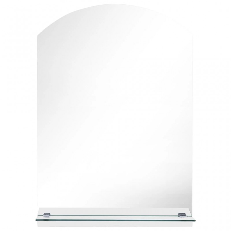 Wall Mirror with Shelf 50x70 cm Tempered Glass Wall Mirror with Shelf 50x70 cm Tempered Glass