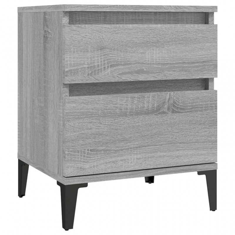 Bedside Cabinets 2 pcs Grey Sonoma 40x35x50 cm Bedside Cabinets 2 pcs Grey Sonoma 40x35x50 cm
