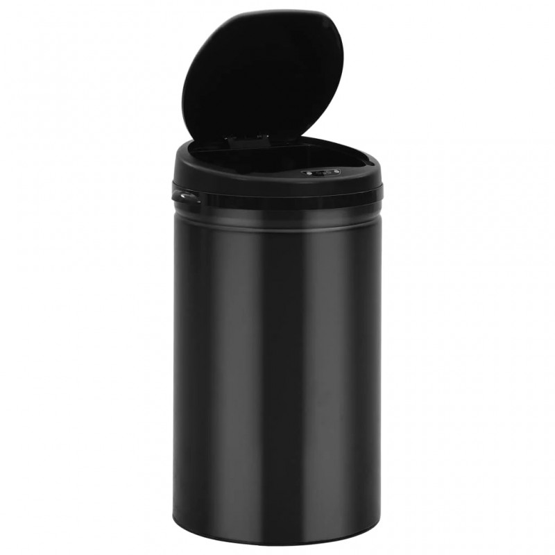 Automatic Sensor Dustbin 40 L Carbon Steel Black Automatic Sensor Dustbin 40 L Carbon Steel Black