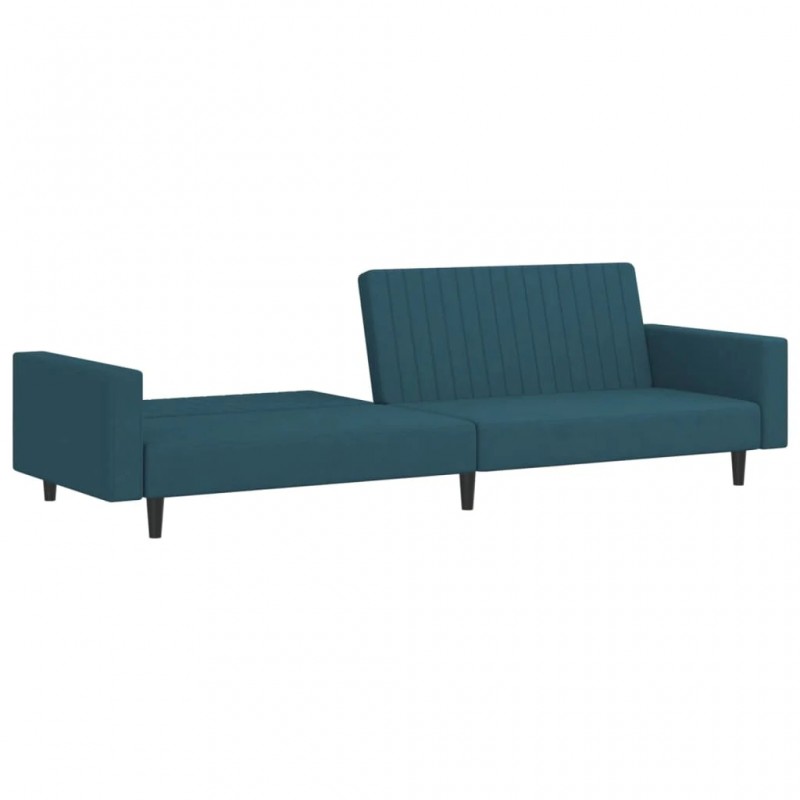 2-Seater Sofa Bed Blue Velvet 2-Seater Sofa Bed Blue Velvet