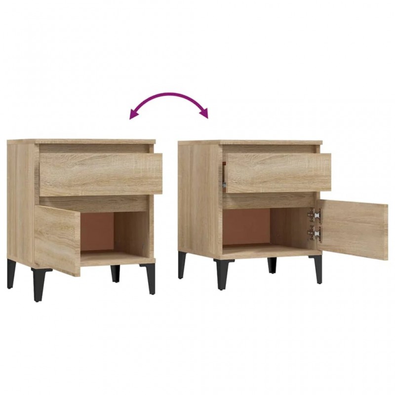 Bedside Cabinets 2 pcs Sonoma Oak 40x35x50 cm Bedside Cabinets 2 pcs Sonoma Oak 40x35x50 cm