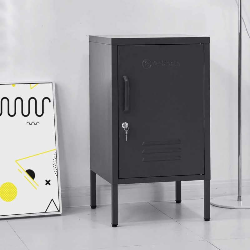 ArtissIn Bedside Table Metal Cabinet - MINI Black ArtissIn Bedside Table Metal Cabinet - MINI Black
