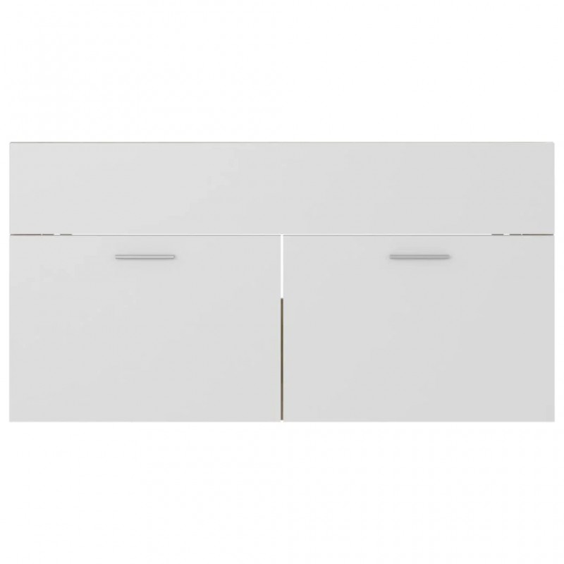 2 Piece Bathroom Furniture Set White and Sonoma Oak Engineered Wood 2 Piece Bathroom Furniture Set White and Sonoma Oak Engineered Wood