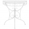 Side Table Vintage Style Half Round Metal 72x36x74 cm Silver