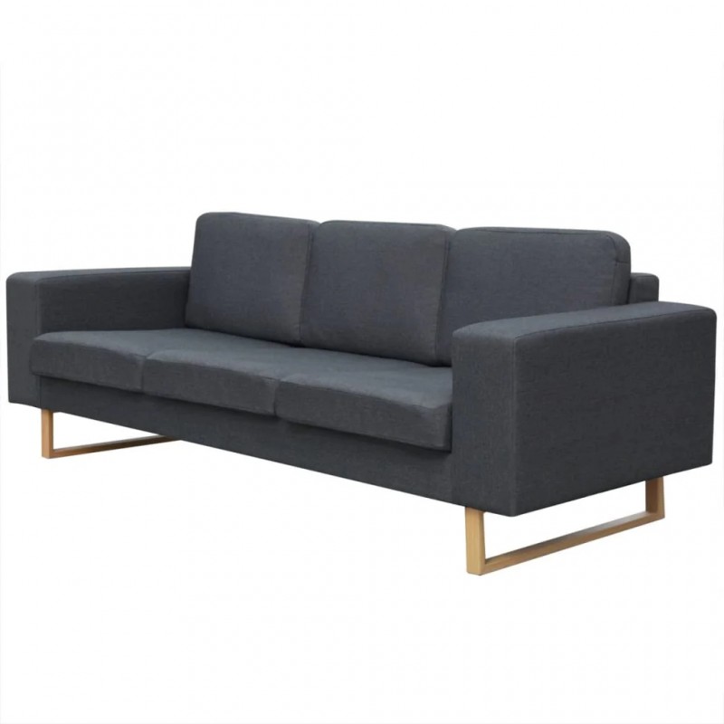 2-Seater and 3-Seater Sofa Set Dark Grey 2-Seater and 3-Seater Sofa Set Dark Grey