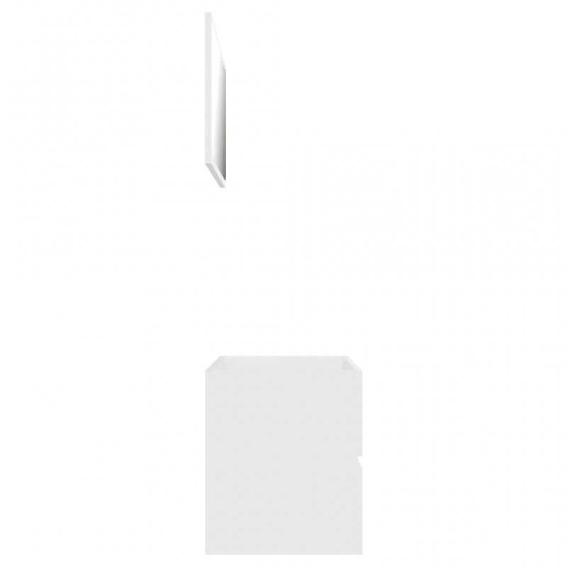 2 Piece Bathroom Furniture Set White Engineered Wood 2 Piece Bathroom Furniture Set White Engineered Wood