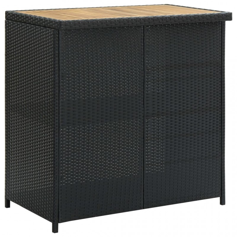3 Piece Bar Set Poly Rattan Black 3 Piece Bar Set Poly Rattan Black