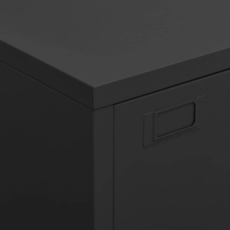 Industrial Storage Chest Black 75x40x115 cm Metal Industrial Storage Chest Black 75x40x115 cm Metal