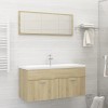 2 Piece Bathroom Furniture Set Sonoma Oak Engineered Wood