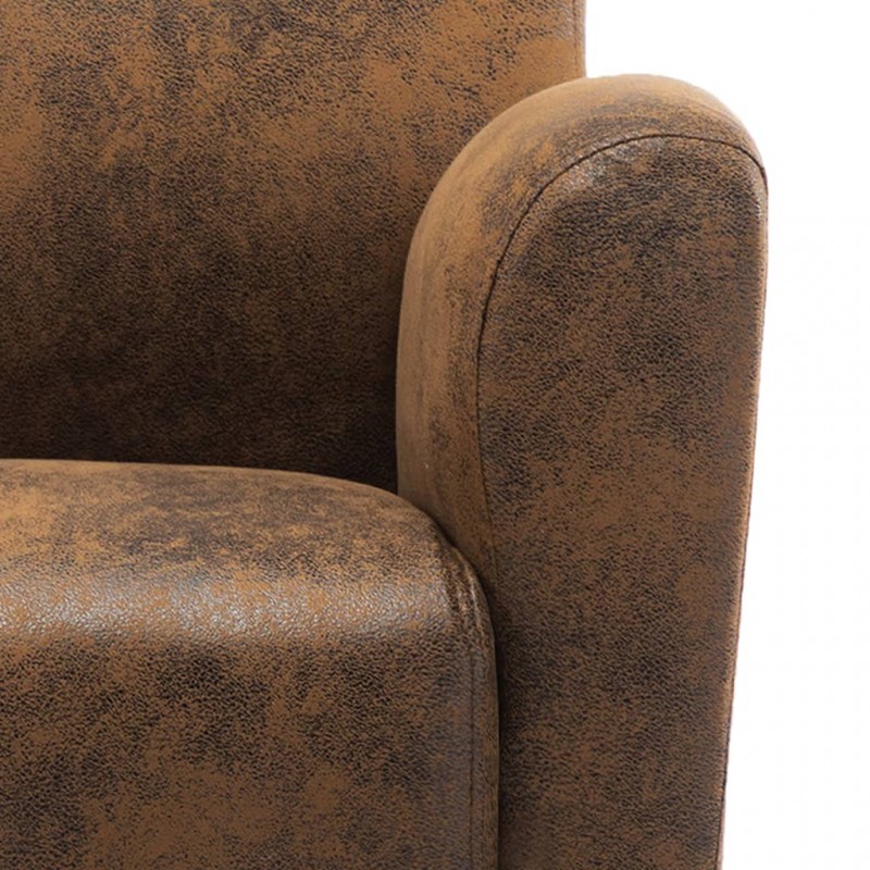 Sofa Chair Brown Faux Suede Leather Sofa Chair Brown Faux Suede Leather
