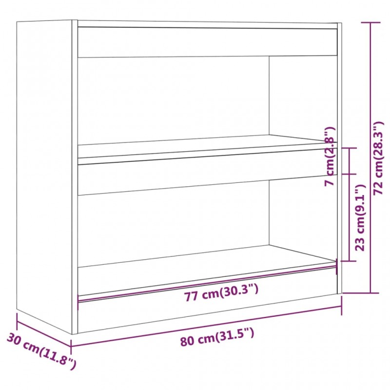 Book Cabinet/Room Divider Concrete Grey 80x30x72 cm Book Cabinet/Room Divider Concrete Grey 80x30x72 cm