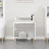 Sink Cabinet High Gloss White 58x33x60 cm Engineered Wood