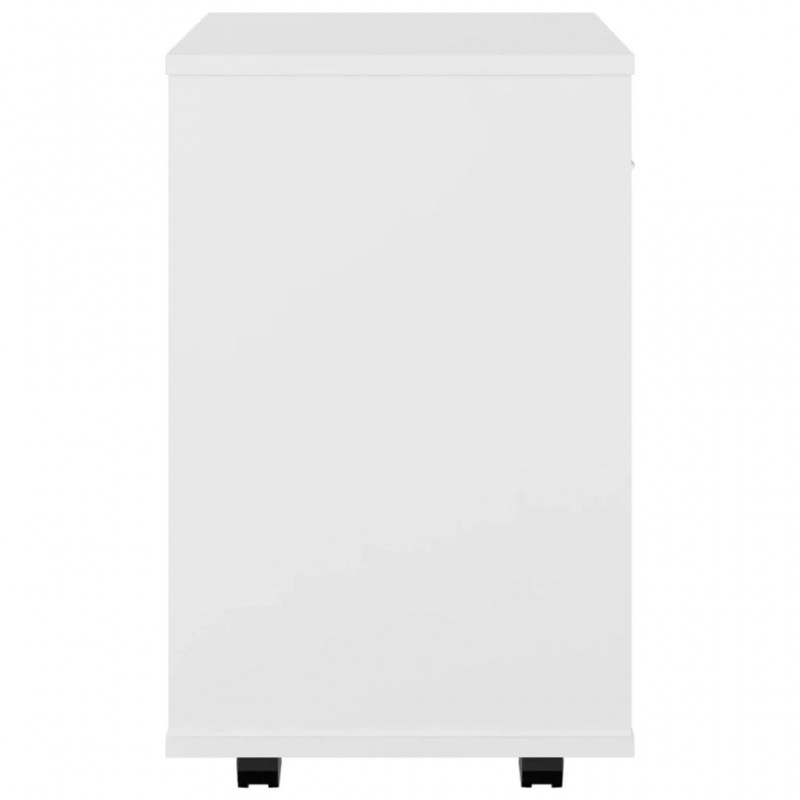 Rolling Cabinet White 46x36x59 cm Engineered Wood Rolling Cabinet White 46x36x59 cm Engineered Wood