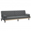 Sofa Bed with Armrests Dark Grey Fabric
