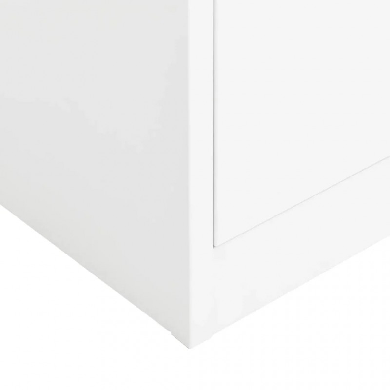 Locker Cabinet White 90x40x180 cm Steel Locker Cabinet White 90x40x180 cm Steel