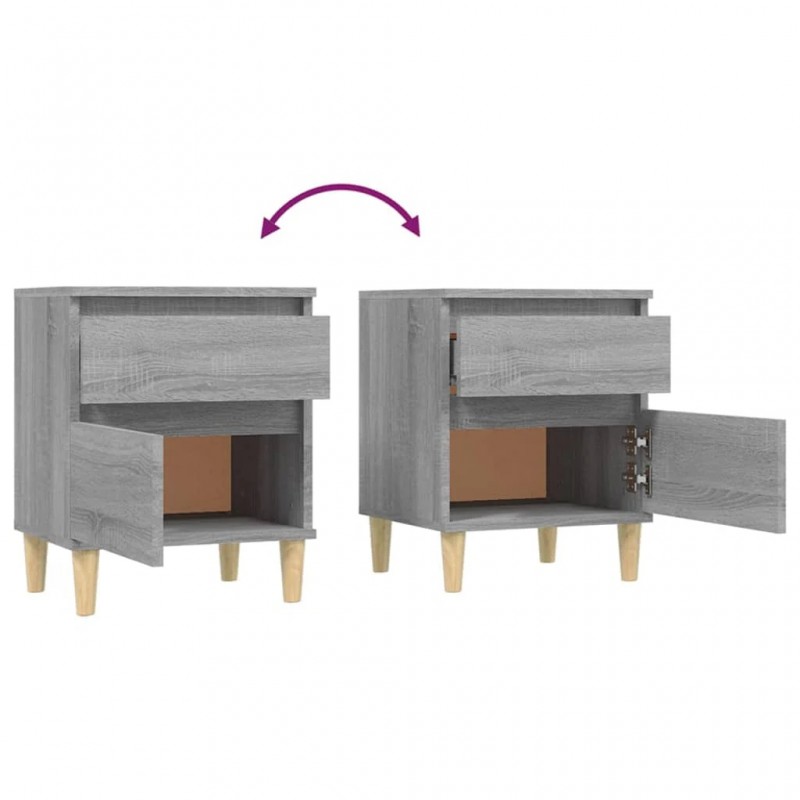 Bedside Cabinet Grey Sonoma 40x35x50 cm Bedside Cabinet Grey Sonoma 40x35x50 cm