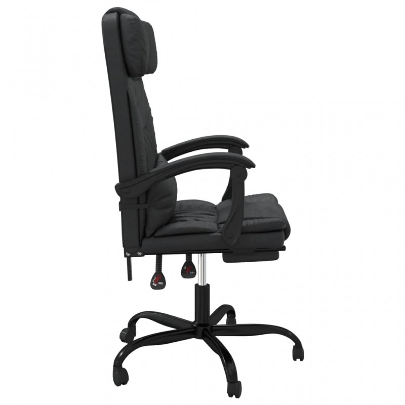 Reclining Office Chair Black Faux Leather Reclining Office Chair Black Faux Leather