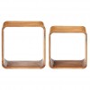 Side Tables 2 pcs Solid Acacia Wood Honey Finish