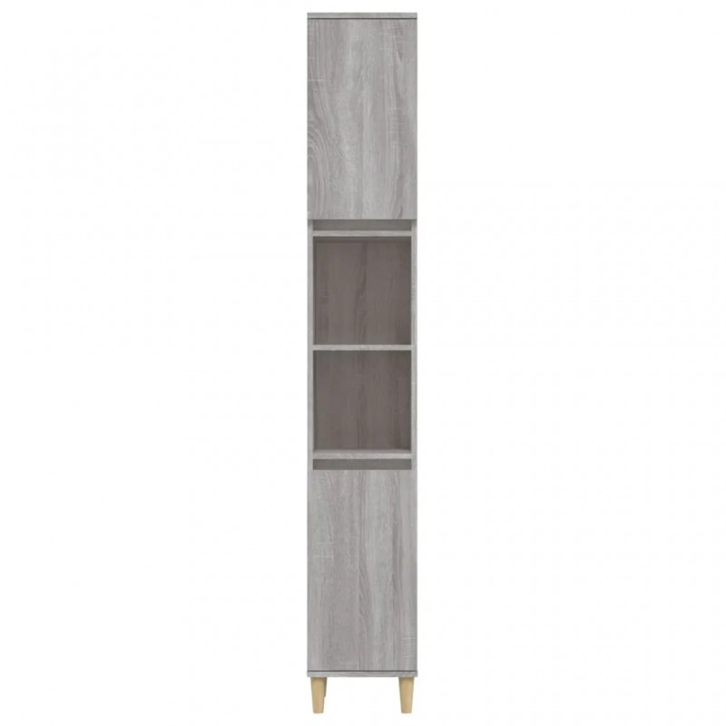 Bathroom Cabinet Grey Sonoma 30x30x190 cm Engineered Wood Bathroom Cabinet Grey Sonoma 30x30x190 cm Engineered Wood