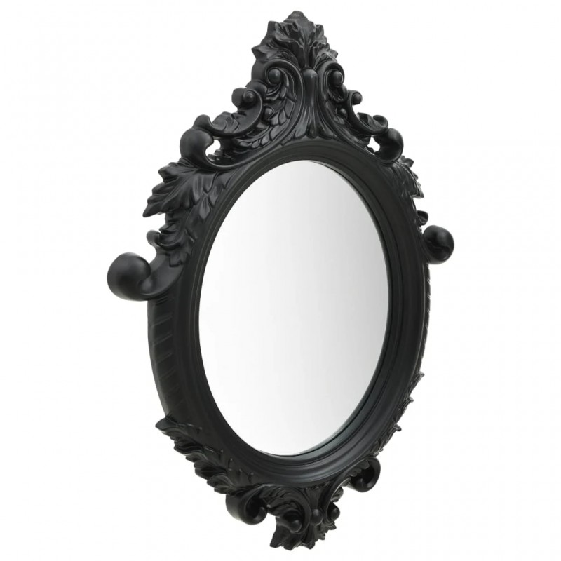 Wall Mirror Castle Style 56x76 cm Black Wall Mirror Castle Style 56x76 cm Black