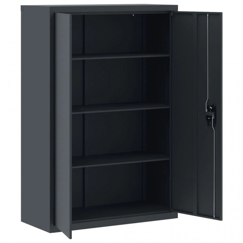 File Cabinet Anthracite 90x40x140 cm Steel File Cabinet Anthracite 90x40x140 cm Steel