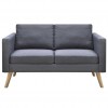 Sofa 2-Seater Fabric Dark Grey
