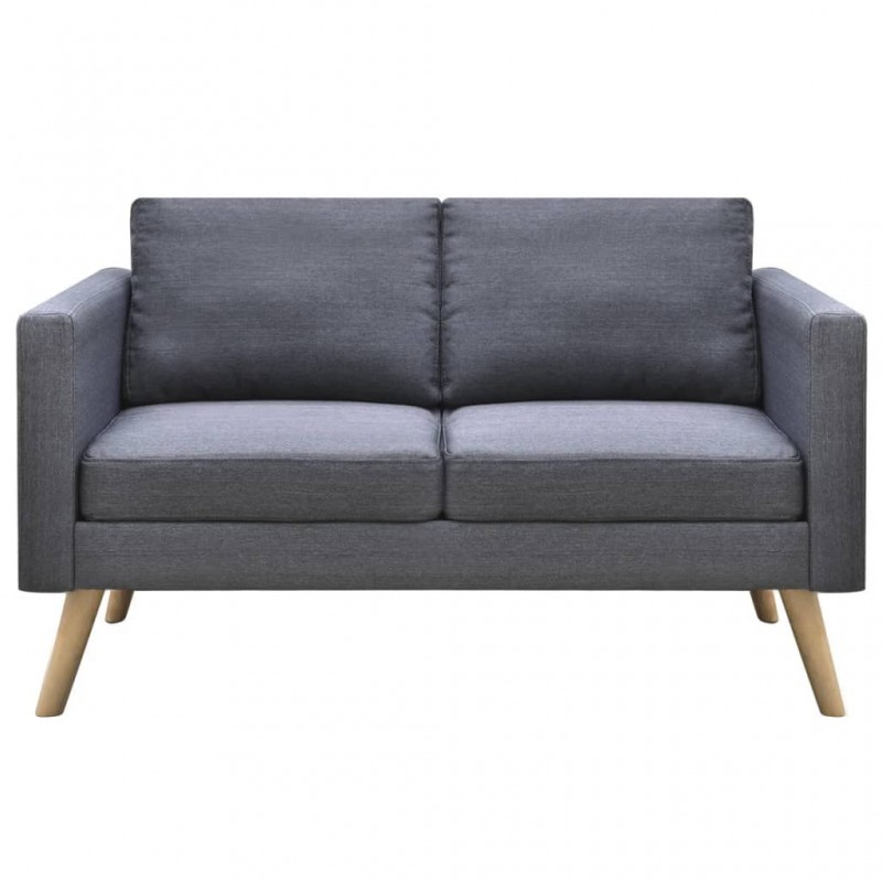 Sofa 2-Seater Fabric Dark Grey Sofa 2-Seater Fabric Dark Grey
