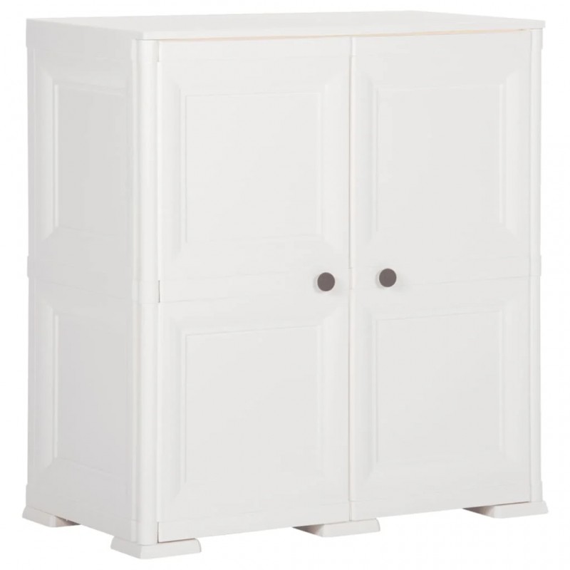Plastic Cabinet 79x43x85.5 cm Wood Design Angora White
