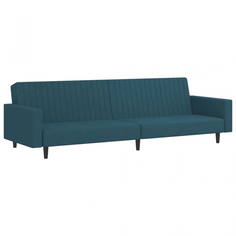 2-Seater Sofa Bed Blue Velvet 2-Seater Sofa Bed Blue Velvet