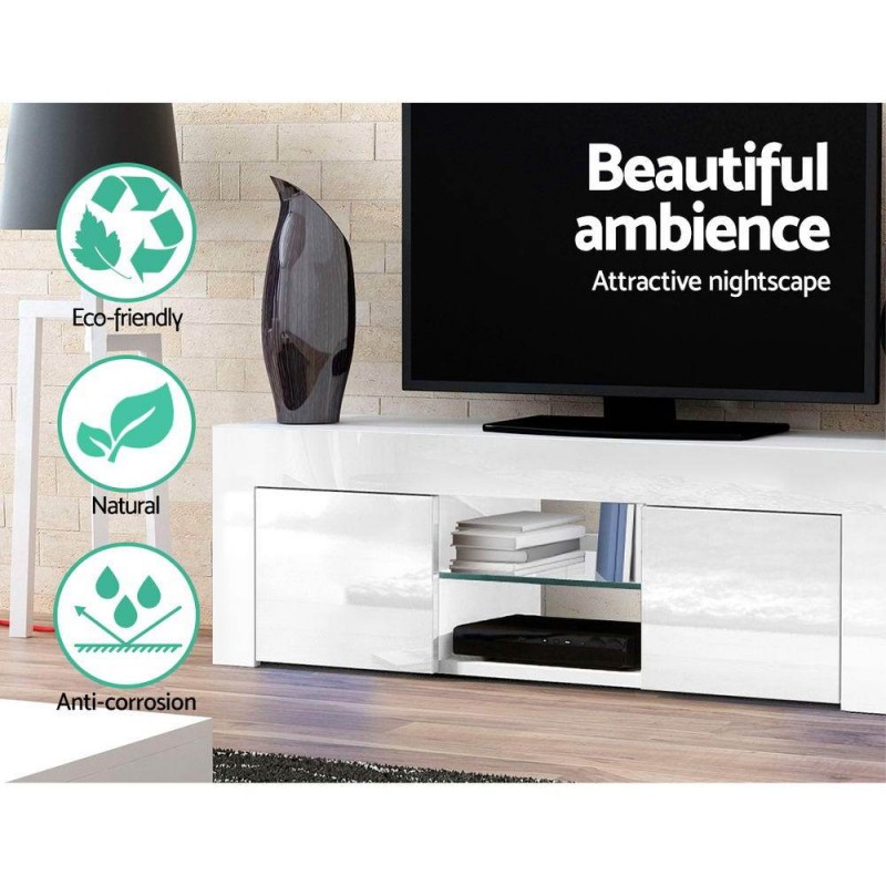 Artiss Entertainment Unit TV Cabinet 130cm White Ivan Artiss Entertainment Unit TV Cabinet 130cm White Ivan