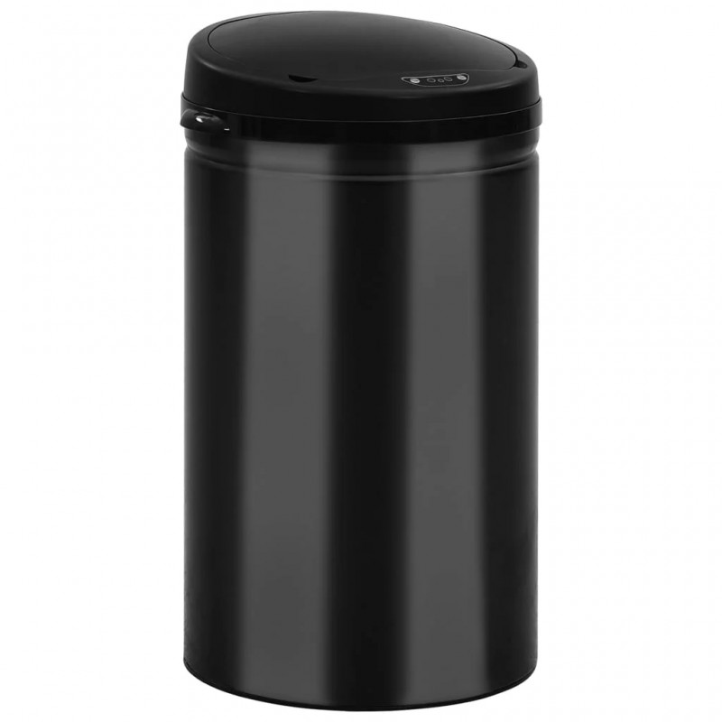 Automatic Sensor Dustbin 40 L Carbon Steel Black Automatic Sensor Dustbin 40 L Carbon Steel Black