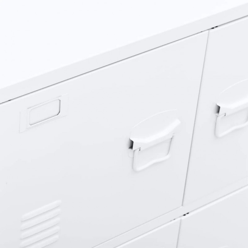 Industrial Storage Chest White 75x40x80 cm Steel Industrial Storage Chest White 75x40x80 cm Steel