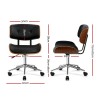 Artiss Wooden Office Chair Fabric Seat Black