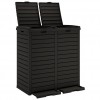 Outdoor Garbage Bin Black 78x41x86 cm Polypropylene