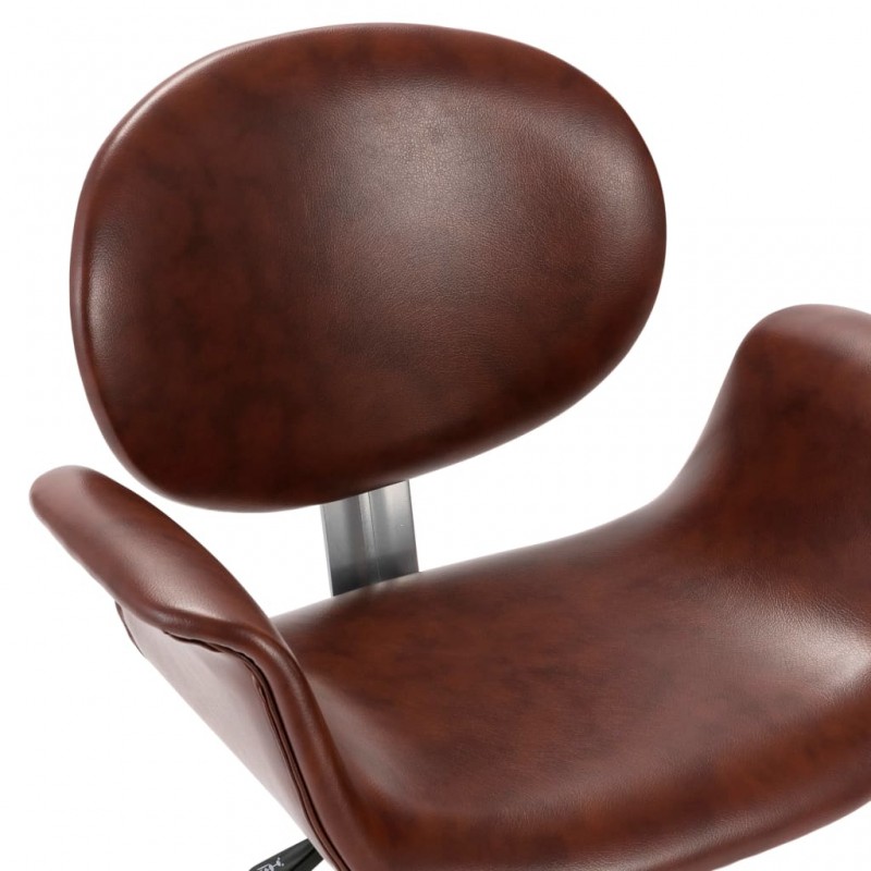 Swivel Office Chair Brown Faux Leather Swivel Office Chair Brown Faux Leather