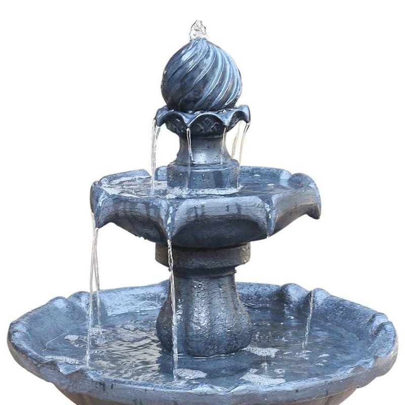 Gardeon Solar Water Feature 3 Tiers Black 93cm Gardeon Solar Water Feature 3 Tiers Black 93cm