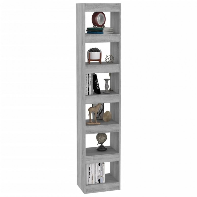Book Cabinet/Room Divider Grey Sonoma 40x30x198 cm Book Cabinet/Room Divider Grey Sonoma 40x30x198 cm