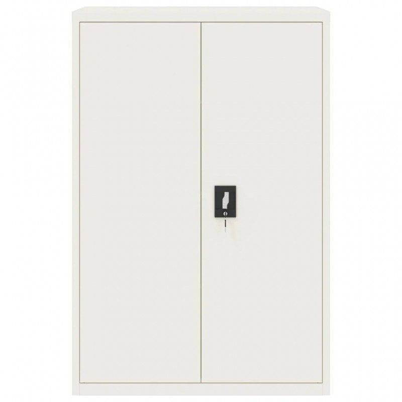 File Cabinet White 90x40x140 cm Steel File Cabinet White 90x40x140 cm Steel