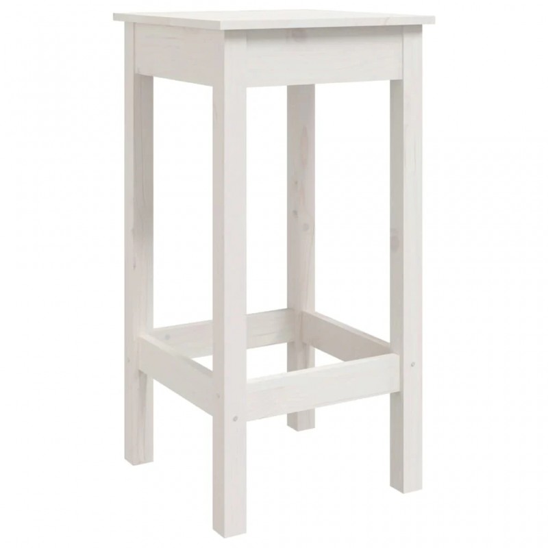 Bar Chairs 2 pcs White 40x40x78 cm Solid Wood Pine Bar Chairs 2 pcs White 40x40x78 cm Solid Wood Pine