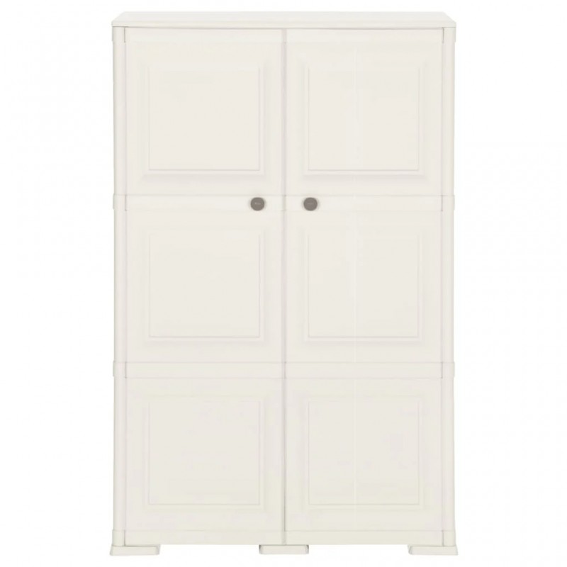Plastic Cabinet 79x43x125 cm Wood Design Angora White Plastic Cabinet 79x43x125 cm Wood Design Angora White