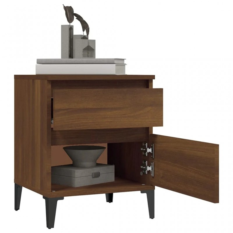 Bedside Cabinets 2 pcs Brown Oak 40x35x50 cm Bedside Cabinets 2 pcs Brown Oak 40x35x50 cm