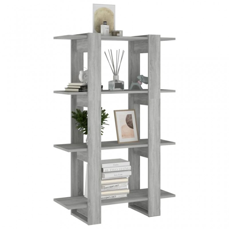 Book Cabinet/Room Divider Grey Sonoma 80x30x123.5 cm Book Cabinet/Room Divider Grey Sonoma 80x30x123.5 cm