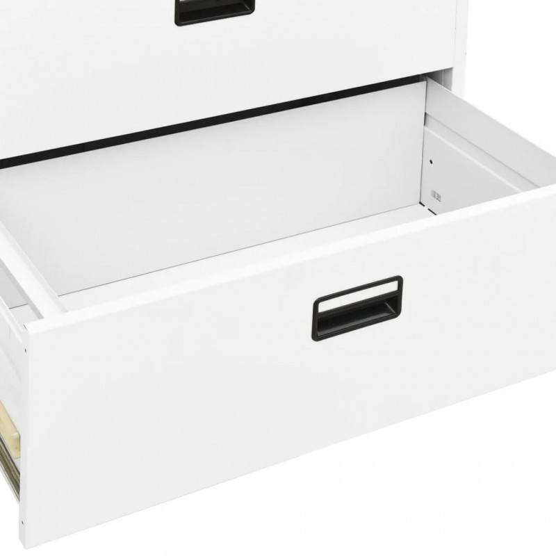 Filing Cabinet 5 Drawers White Steel Filing Cabinet 5 Drawers White Steel