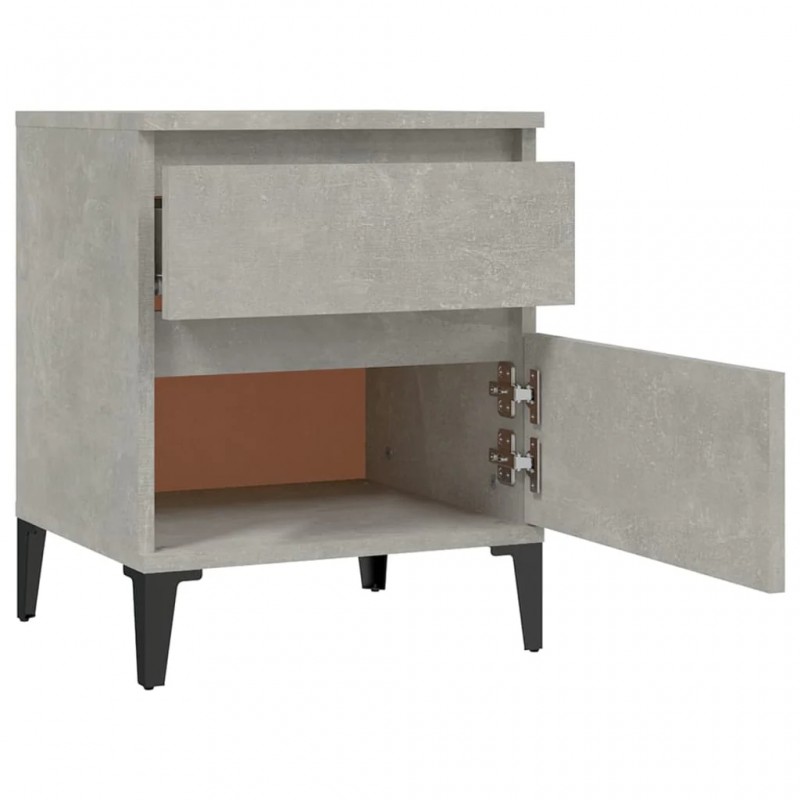 Bedside Cabinets 2 pcs Concrete Grey 40x35x50 cm Bedside Cabinets 2 pcs Concrete Grey 40x35x50 cm